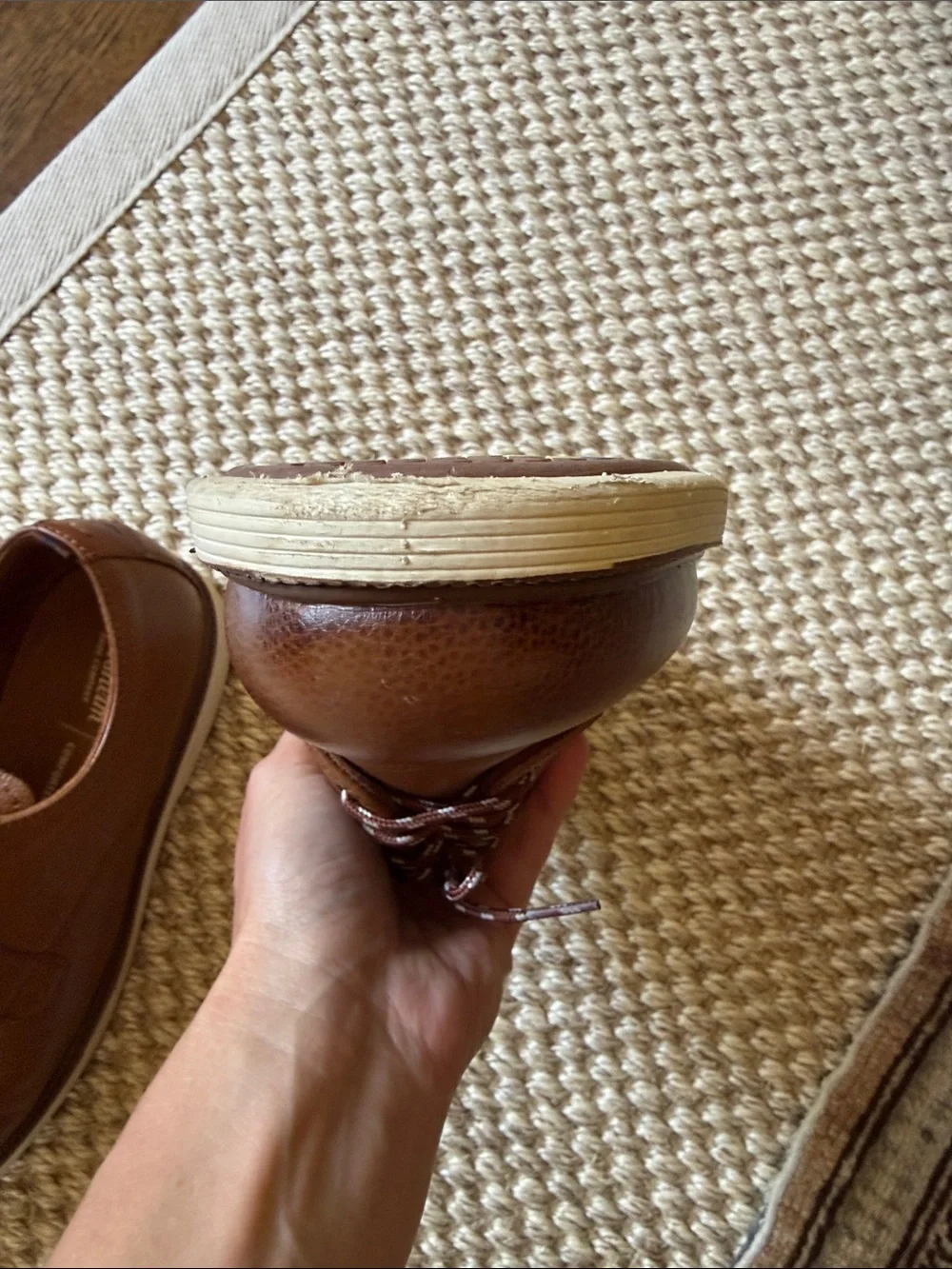 Florsheim Boys Cognac Brown Leather Derby Lace-Up Shoes